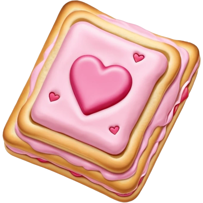 Frosted Toaster strudel pastry with hearts emoji