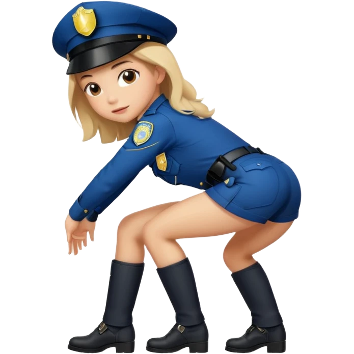 Une fille déguiser en policière Skinner se penche emoji