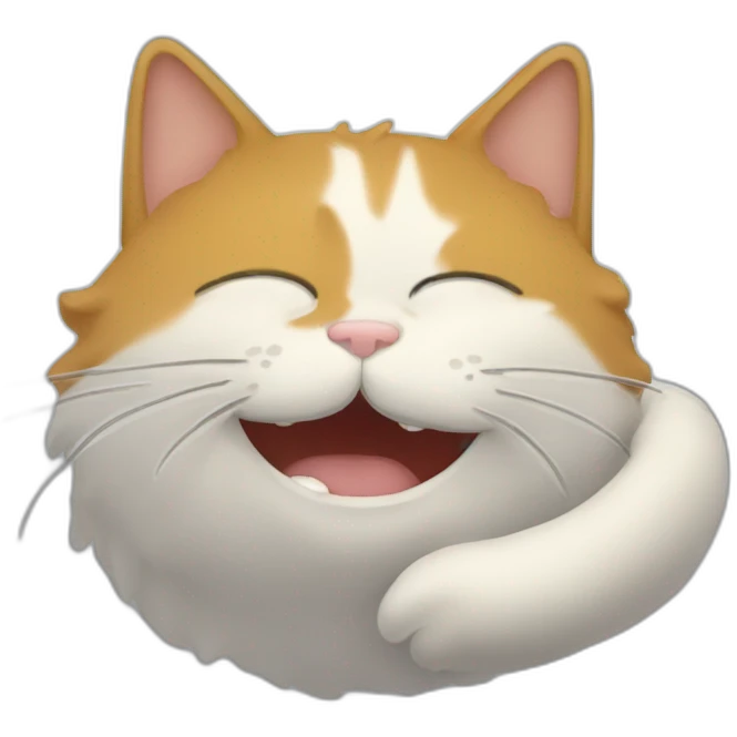 Un chat qui vomie des arcs en ciels emoji