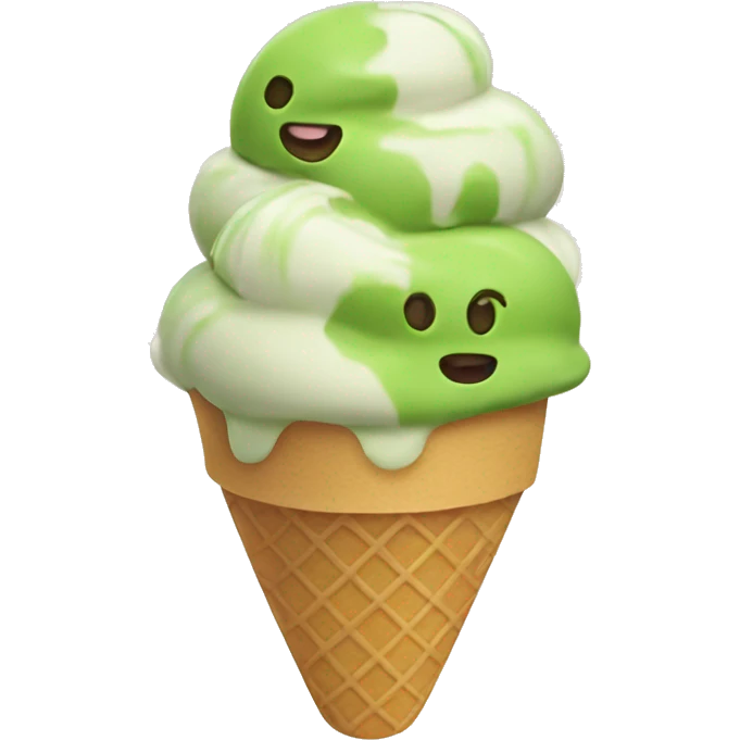 Matcha ice cream emoji