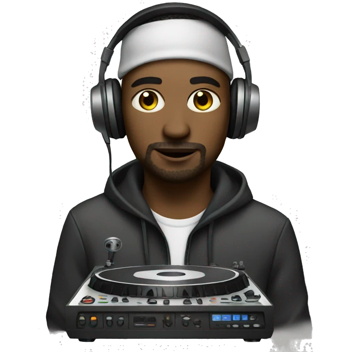 Man with a dj set emoji