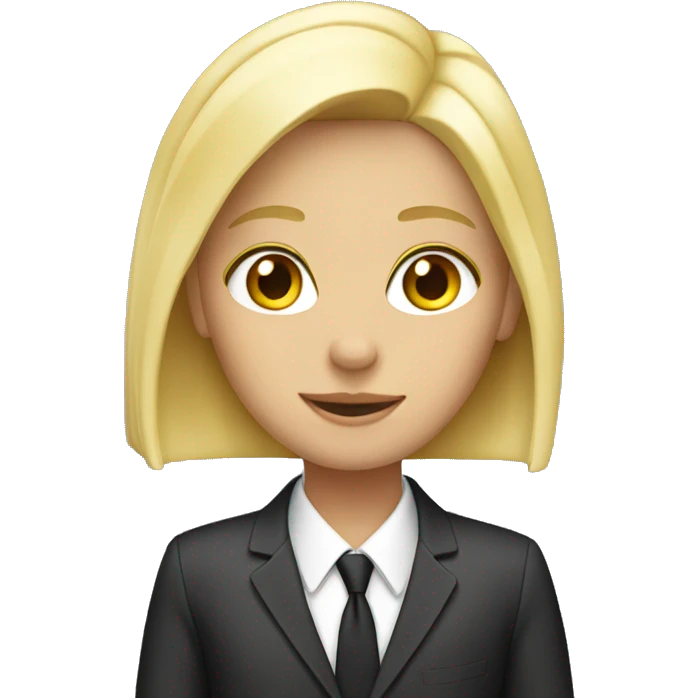 Blond girl wearing suit  emoji
