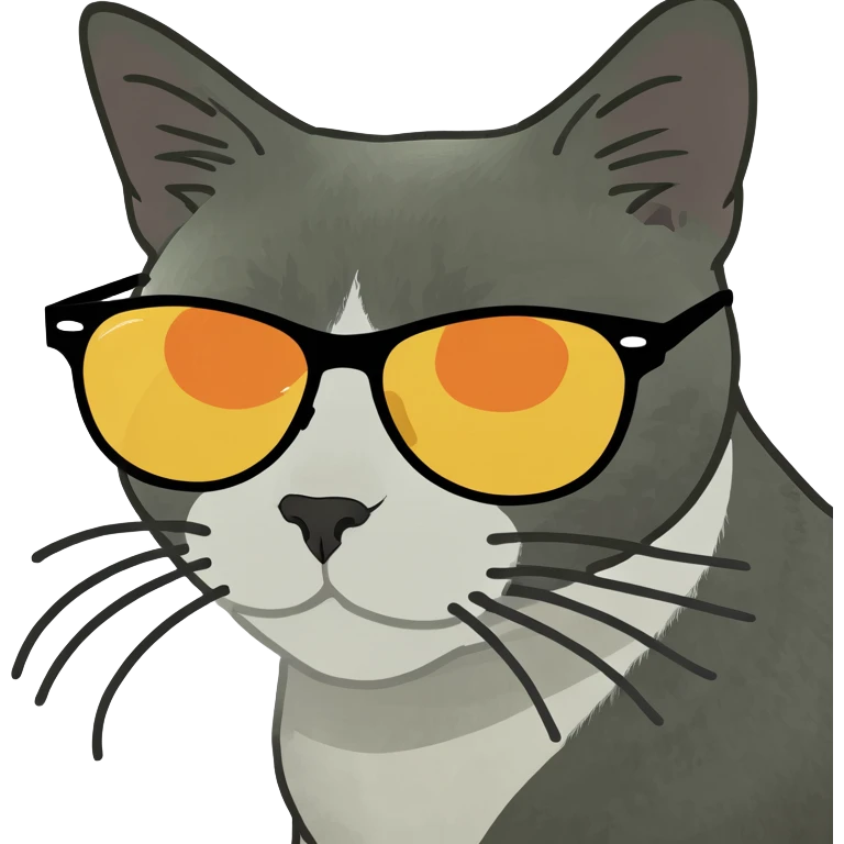 Cat with sunglasses emoji