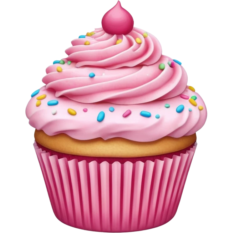 Cupcake with pink icing emoji