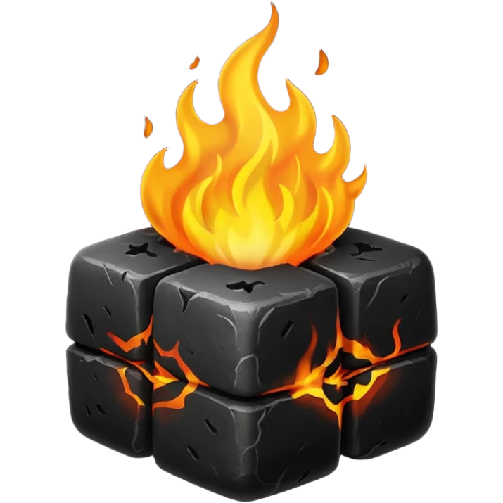 burning coal briquette emoji