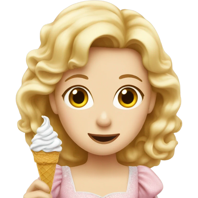 Glinda eating ice cream emoji