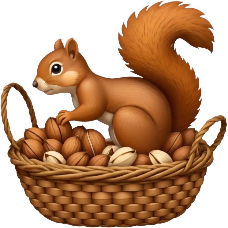 nut basket for squirrel emoji