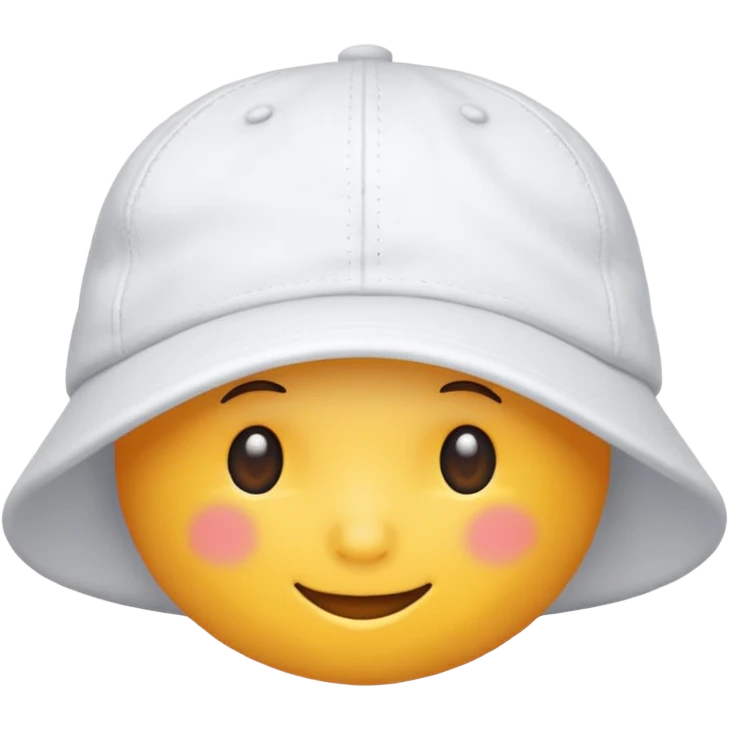 White sunny cap with out person emoji