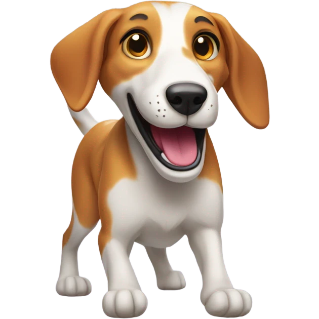 Laughing foxhound emoji