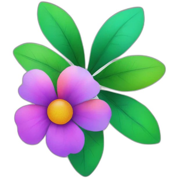 Rainbow flower emoji