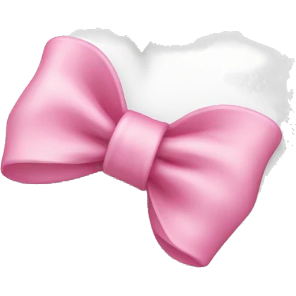White heart with a pink bow emoji
