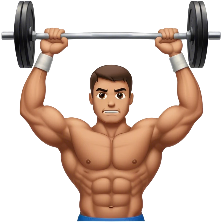 Vintage Circus strong man holding up barbell emoji