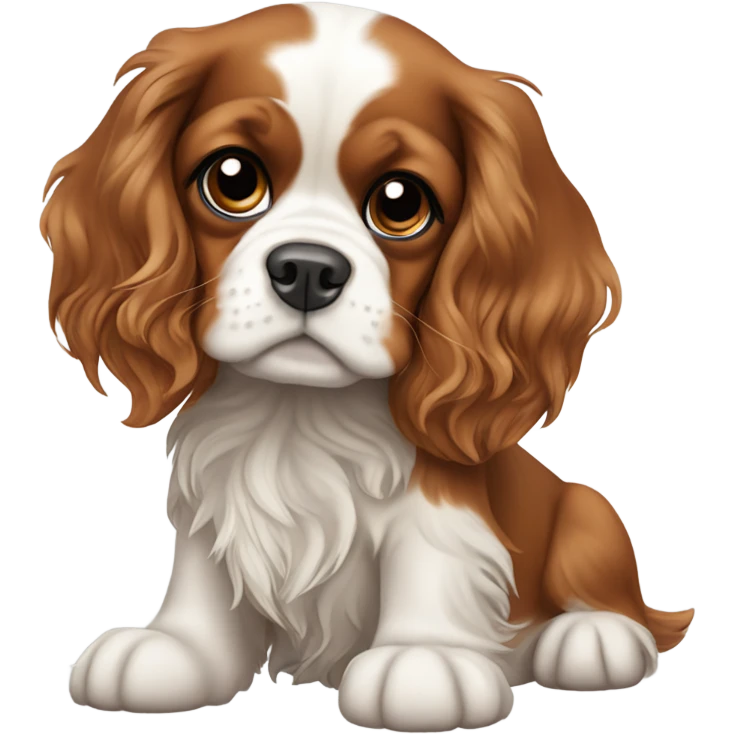 Puppy King Charles spaniel ￼ emoji