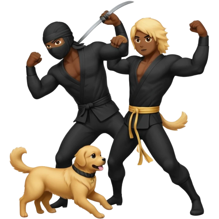 Ninga vs dog emoji