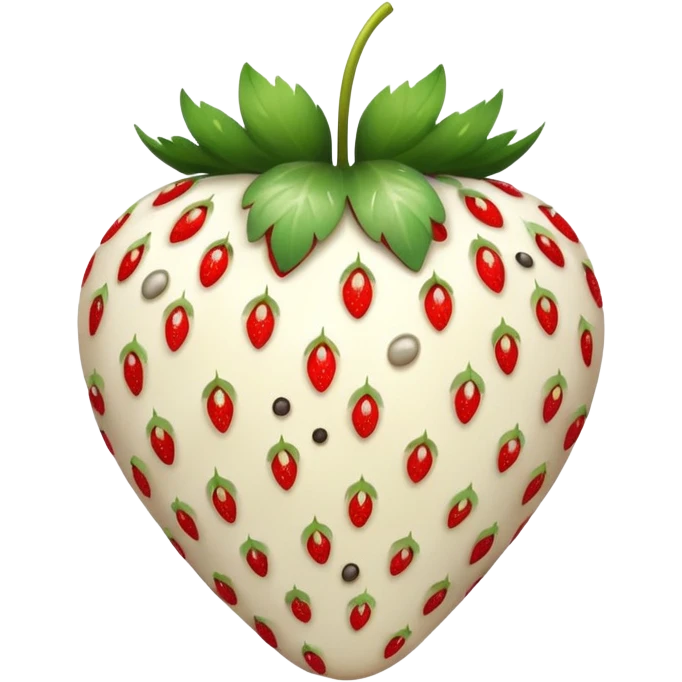 White strawberry emoji