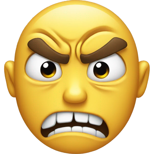 angry face tearing up emoji