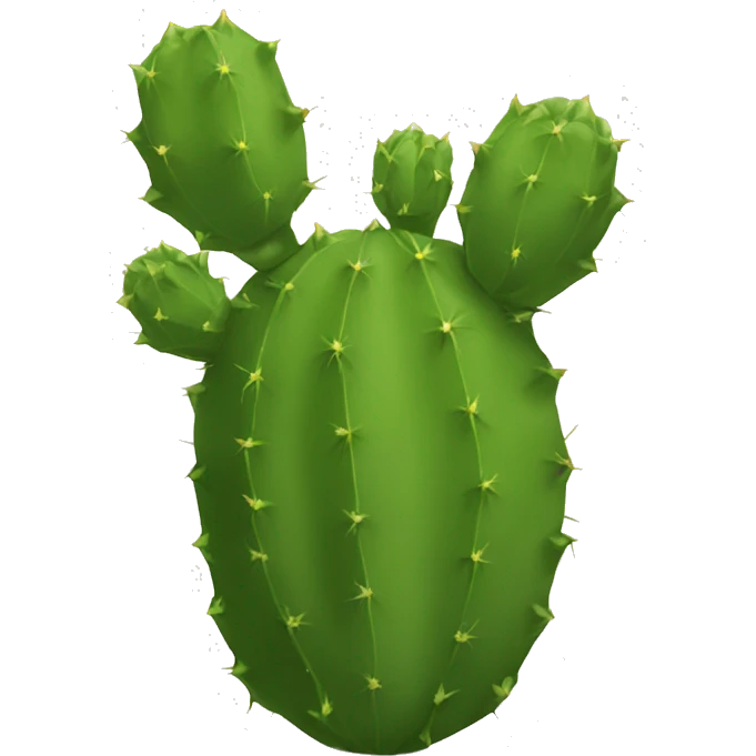 single round Nopal without pot emoji