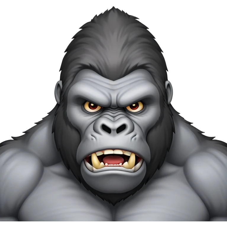 A mad strong silverback gorilla  emoji