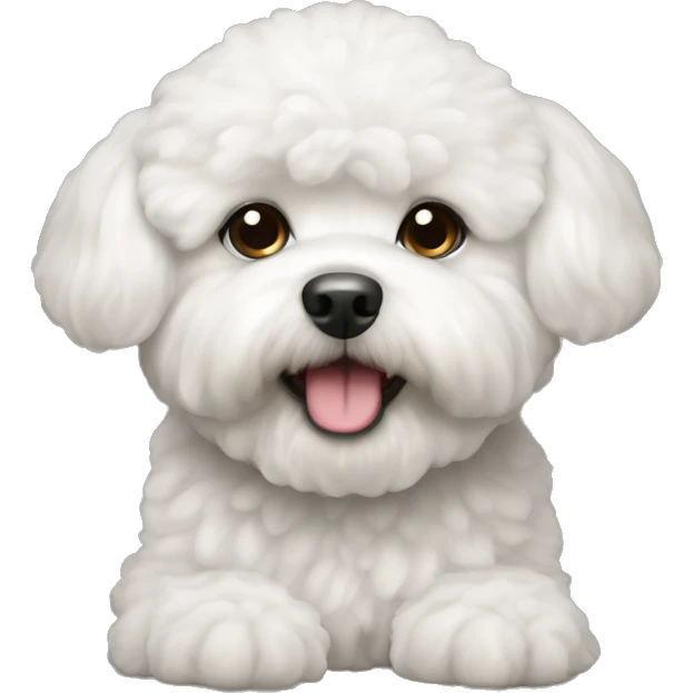 Bichon with walnut emoji