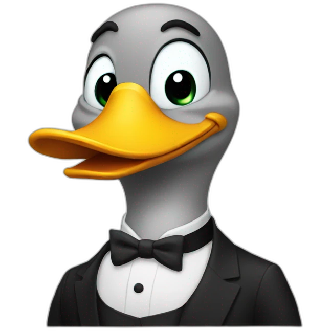Creepy smile duck emoji