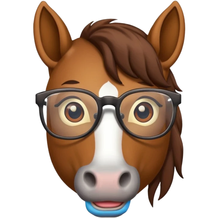 Horse with glasses emoji