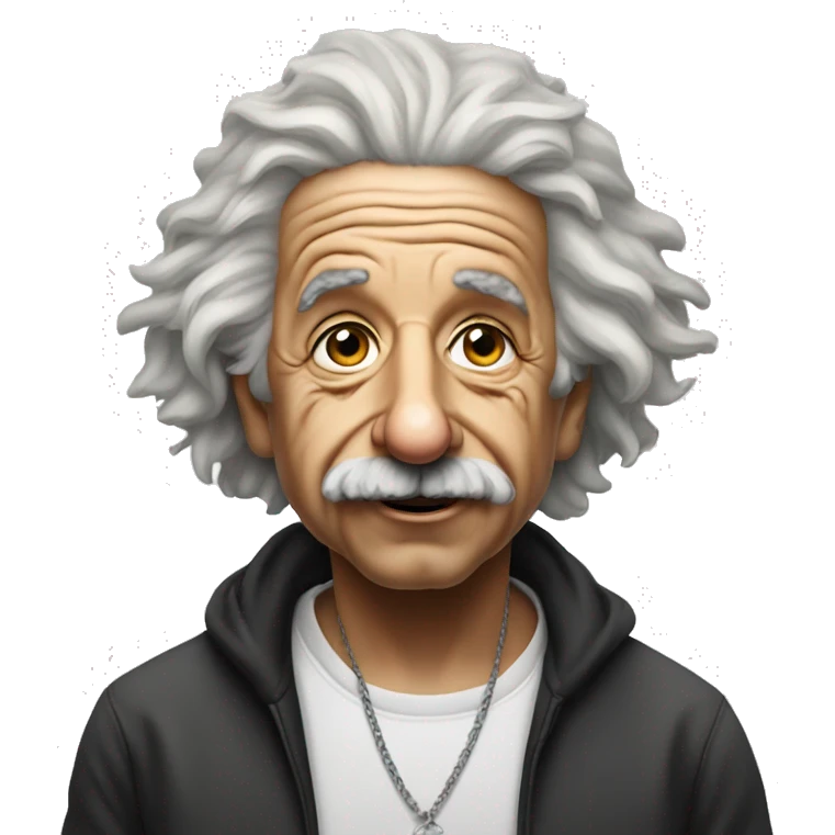 Albert Einstein rapper emoji