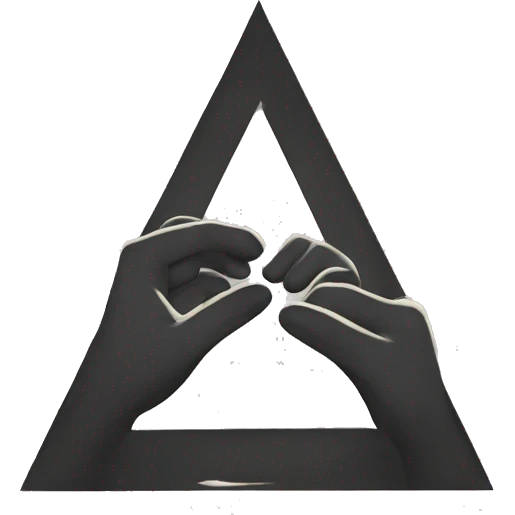 hands making a triangle emoji
