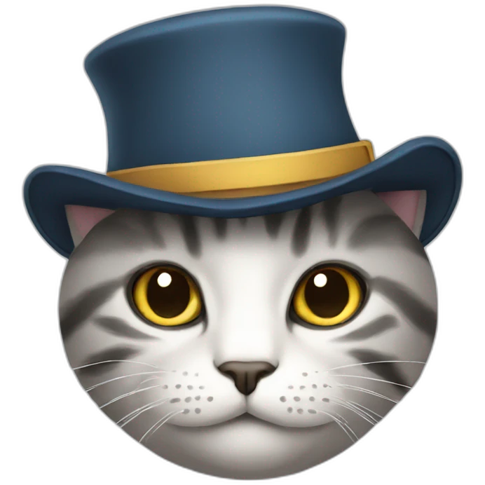 Cat with hat emoji