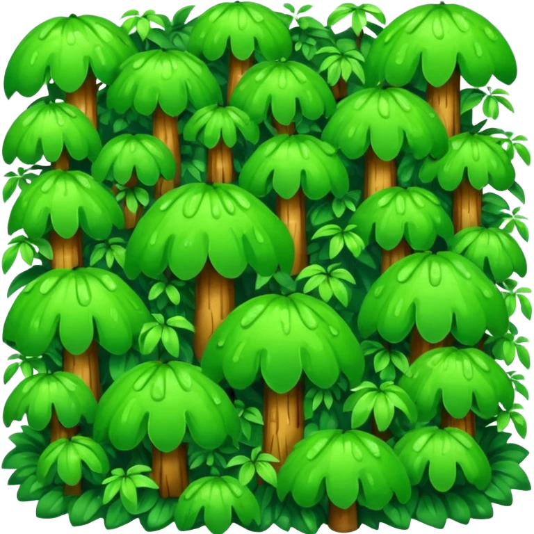 a forest were raining heavily i need a top view  emoji