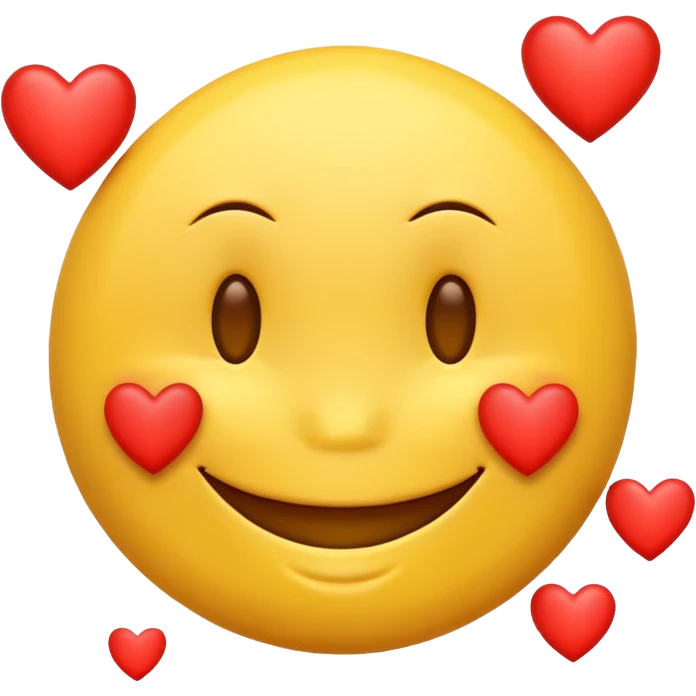 Smiley face with hearts around it  emoji