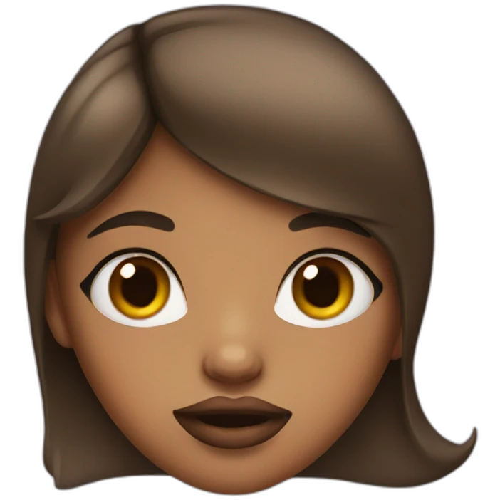 girl with big lips emoji