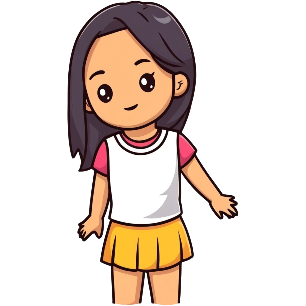 Latina girl with straight hair emoji