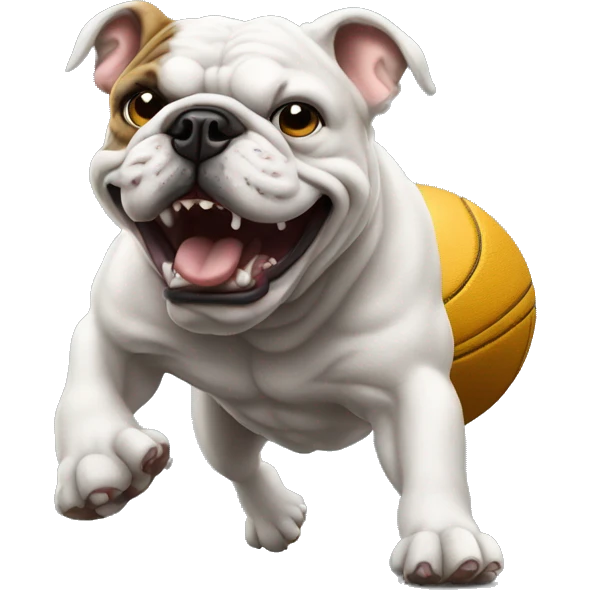 bulldog kicking afl ball emoji