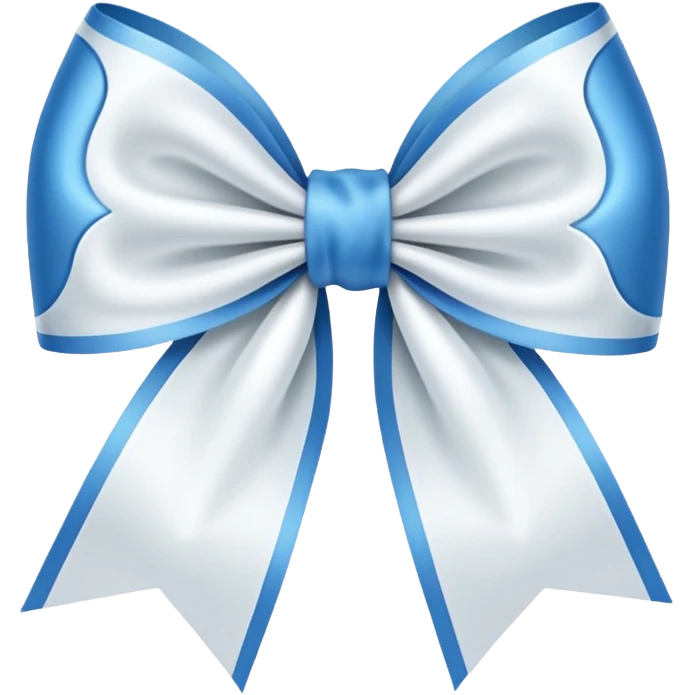 White coquette Ribbon bow  emoji