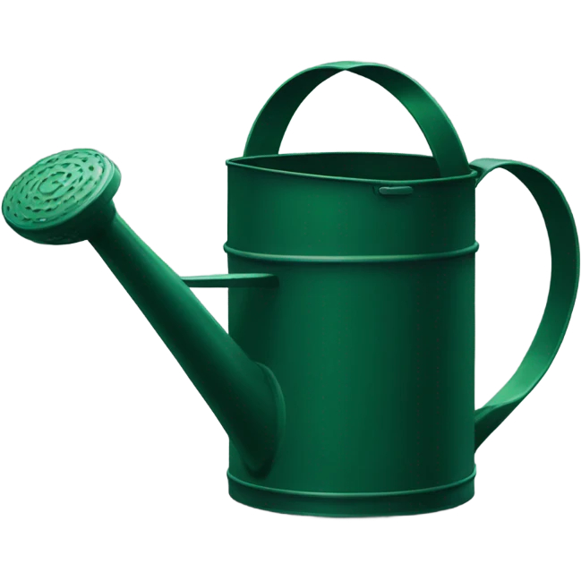 Dark green watering can emoji