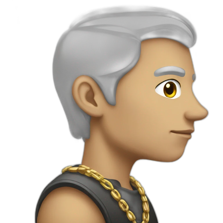 young White King using phone emoji