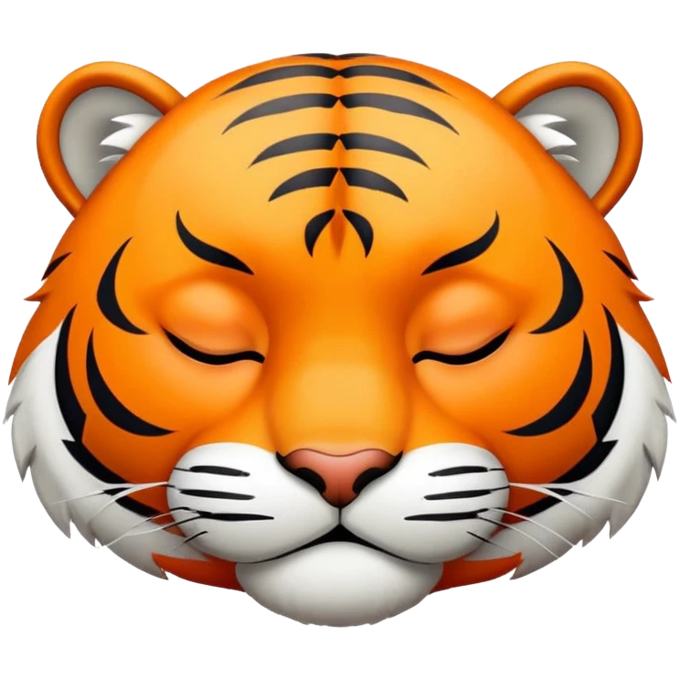 sleeping tiger face with ZZZ for Twitch emote emoji