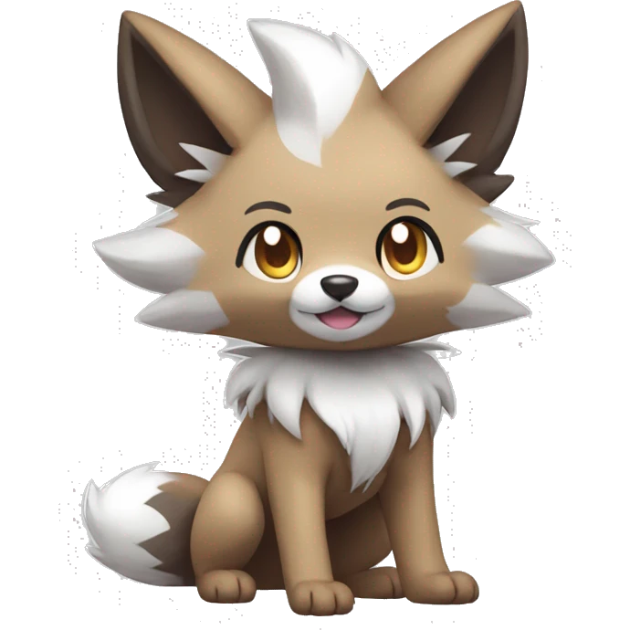 Kawaii Chibi Poochyena-Lycanroc-Pokémon Full Body emoji