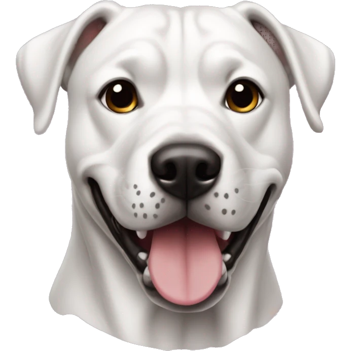Dogo-argentino-con-manchas-negras-feliz emoji