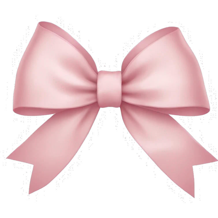 light pink ribbon bow emoji
