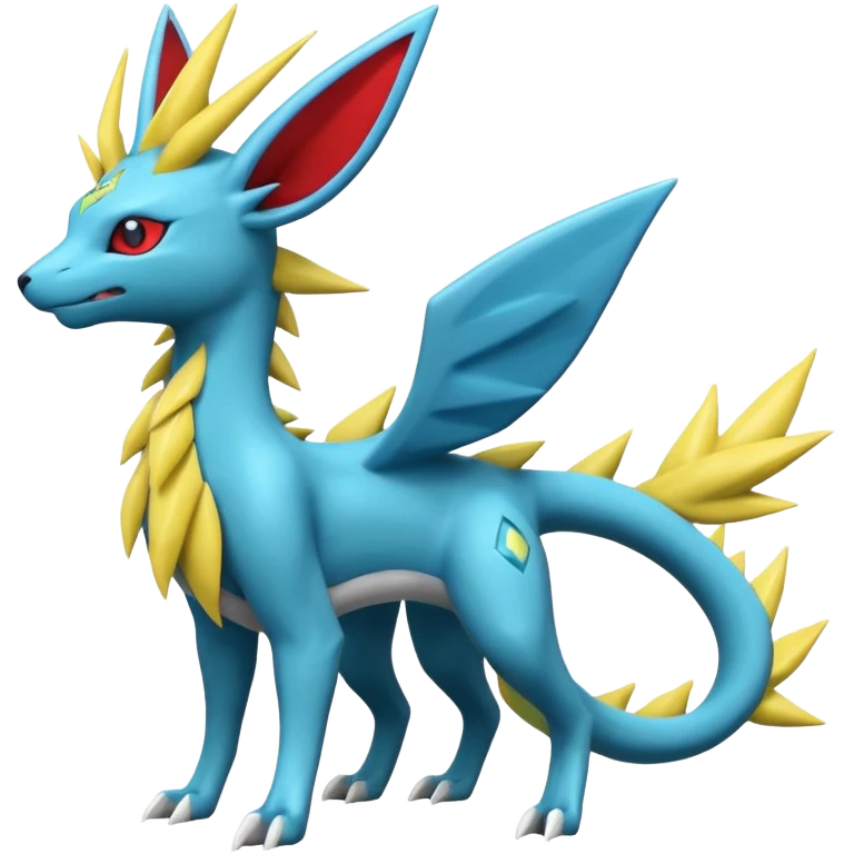 Salamence-Cresselia-Zygarde-Electrike-Jolteon-Manectric-Fakémon-fusion, full body emoji