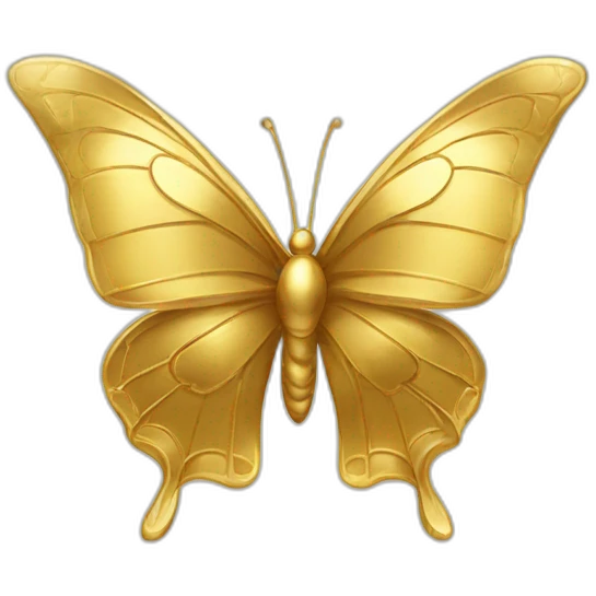 un golden con alas de mariposa emoji