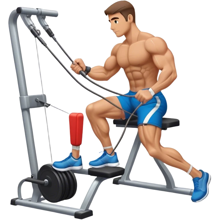 man cable-machine-leg-exercise emoji