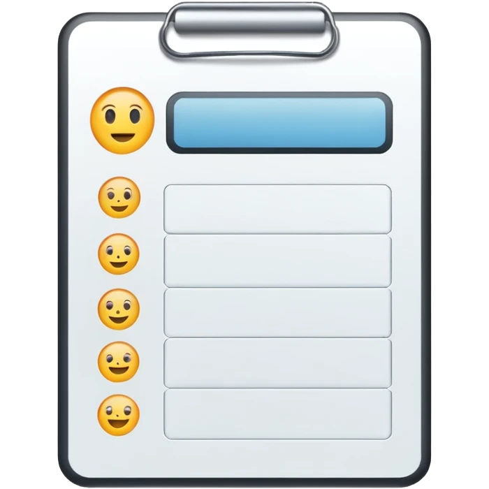 test completion sheet emoji