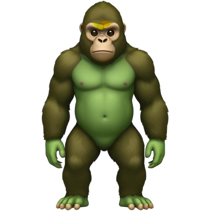 gorilla tag gorilla no legs and green emoji