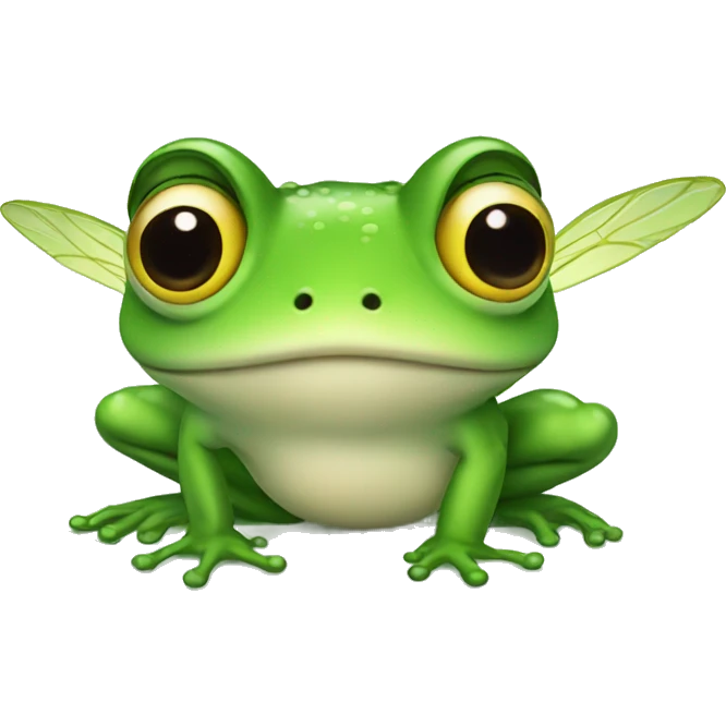 Fairy frog with wings  emoji