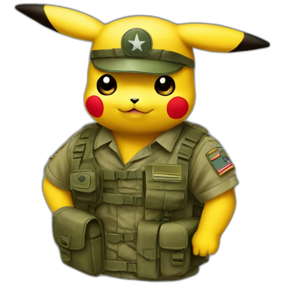 Pikachu militaire  emoji