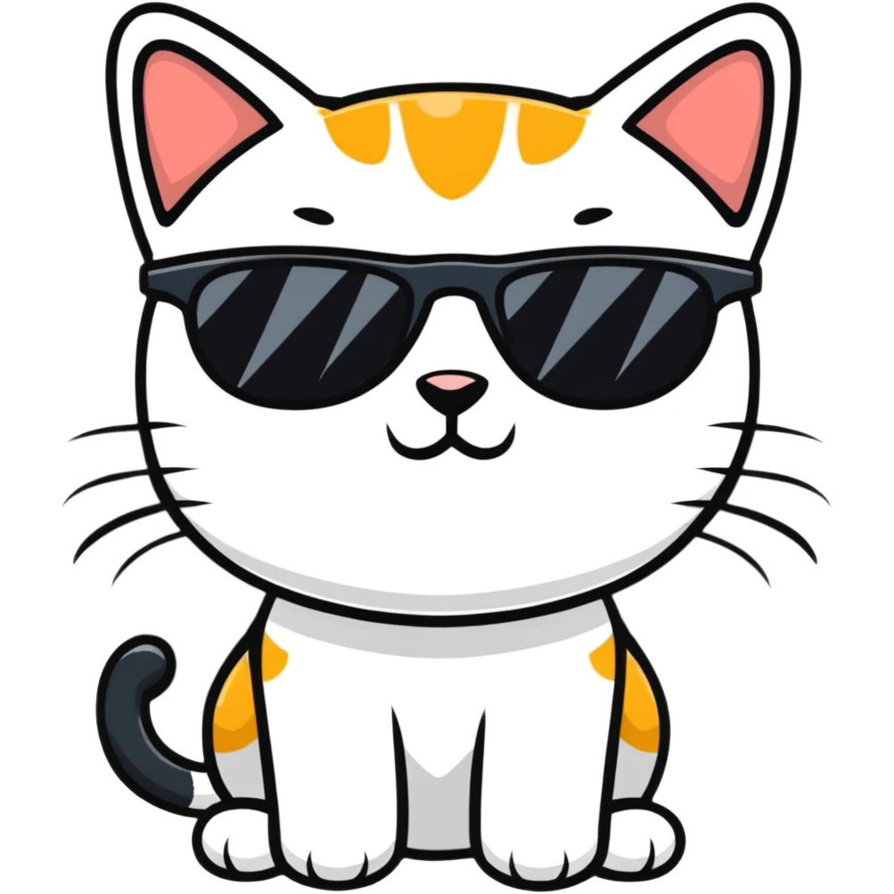 Cat with sunglasses emoji
