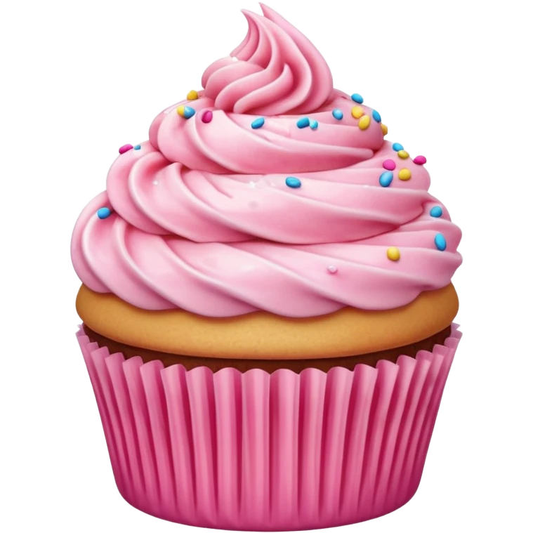 Cupcake with pink icing emoji