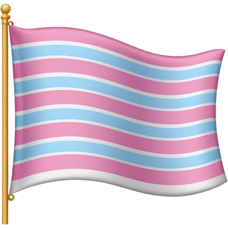 Flag with pink, light pink, white, light blue, white, light pink, and pink stripes emoji